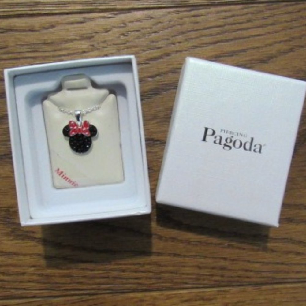 Piercing Pagoda Minnie Mouse Necklace NIB